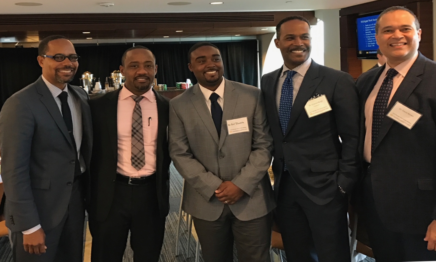 Drs. Monte Harris, Lamont Jones, Carl Truesdale, Charles Boyd, and David Brown (left to right)
