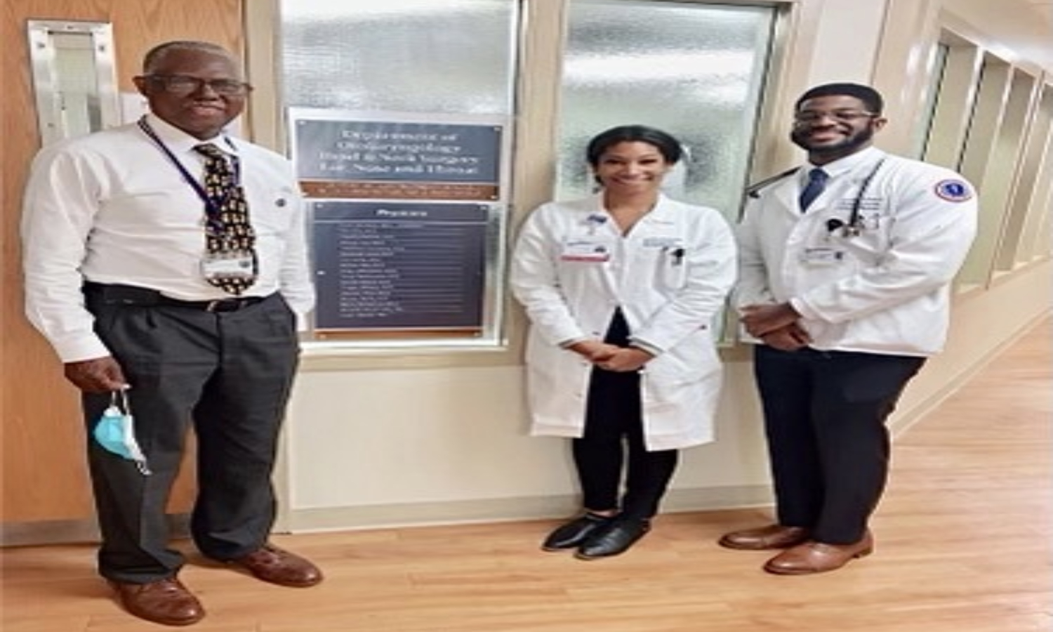 Drs. Earl Harley and Corinne Pittman with Jarrett Jackson (Georgetown Medical Student)